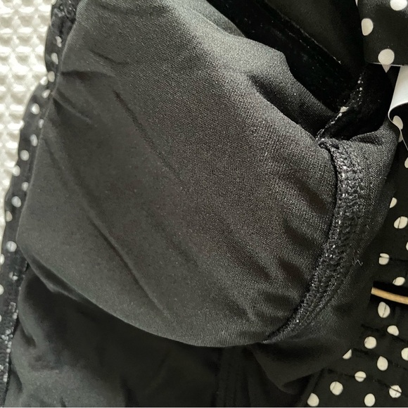 A.N.A. One piece Swimsuit Polka Dot Black & White M Off Shoulder or Halter NWT - Picture 8 of 12